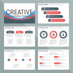 Presentation Template with Charts & Graphs vector image