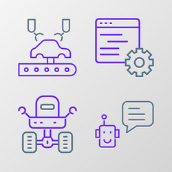 set line bot mars rover computer api interface vector image