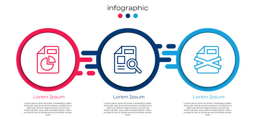 Set line document with graph chart and delete vector