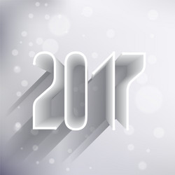 3d 2017 text style effect with shadow vector image