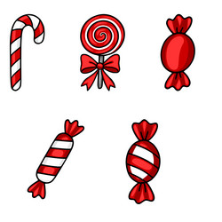 festive red and white of assorted christmas Vector Image