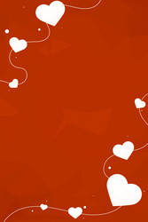Geometric Heart String Border Background vector image