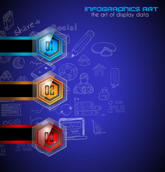 infographics complex layout with option buttons vector image