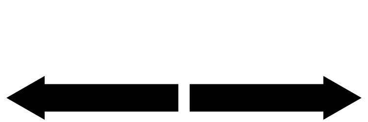 left and right arrow pointer cursor in opposite vector image