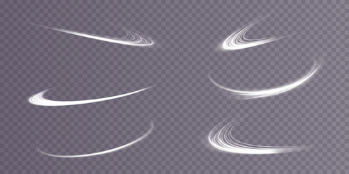 set of abstract light lines movement and speed vector image