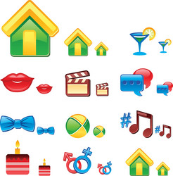 web icons vector image