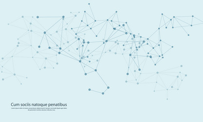 abstract connect background with dots array vector image