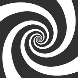 Black and white hypnotic spiral Royalty Free Vector Image