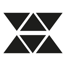 abstract triangular grid pattern with black shapes vector image