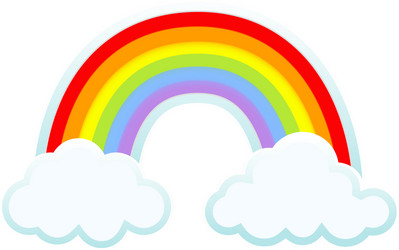 Rainbow the sun Royalty Free Vector Image - VectorStock