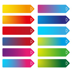 colorful empty web button set vector