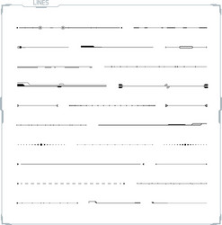 lines set for hud ui abstract elements vector image