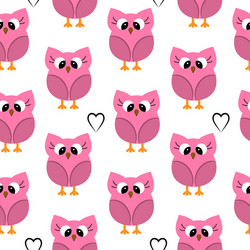 Colorful cartoon funny owls Royalty Free Vector Image