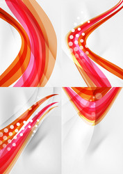 set abstract backgrounds curve wave lines vector