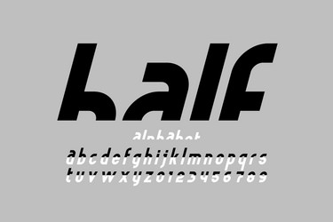 modern font design half vector