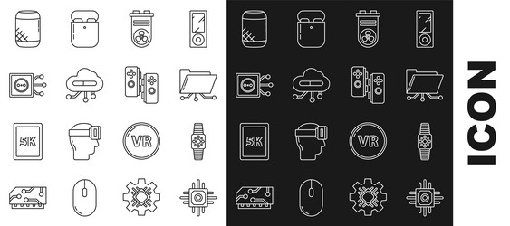 Set line processor smartwatch folder and lock vector