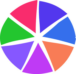simple pie chart-graph and diagram circle vector image