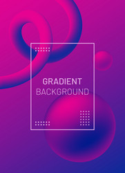 Abstract cover template with fluid gradient curve vector