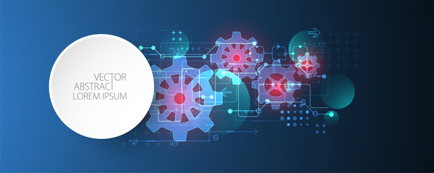 abstract technological background with glowing vector image
