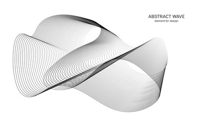 Abstract wave element for design digital vector