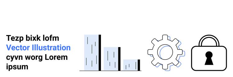 business data analysis with security vector image
