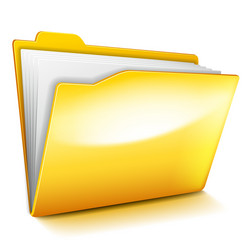 computer folder isolated on white vector image
