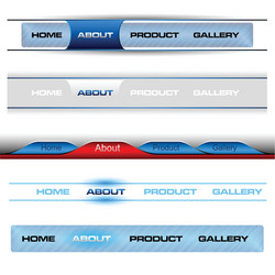 editable website buttons vector image