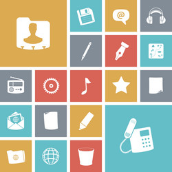 Flat design icons for user interface vector