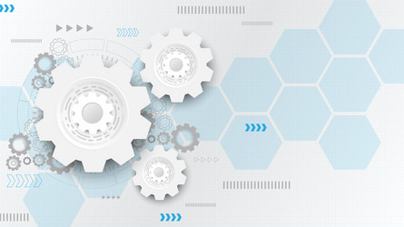 gear circuit technology background vector