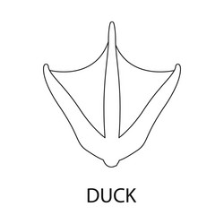 Isolated object duck and paw logo collection vector