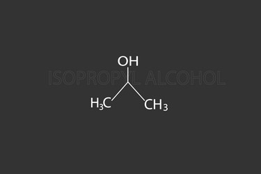 Alcohol molecular skeletal chemical formula Vector Image