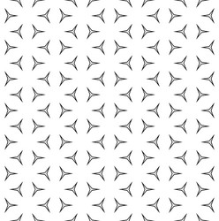 Thin linear figures monochrome seamless pattern vector