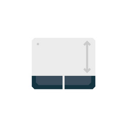 Touch pad icon computer component flat style vector