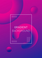 Abstract cover template with fluid gradient curve vector