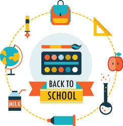 Back to school theme 1 Royalty Free Vector Image