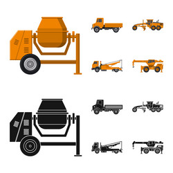 design of build and construction sign set vector image