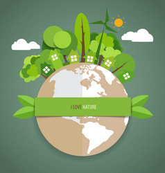 Green eco earth vector