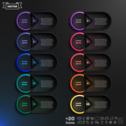 Infographic design list with colorful circles vector