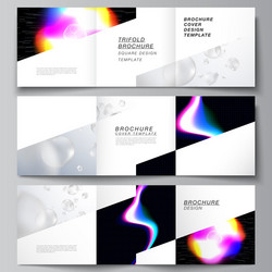 layout of two square format covers design vector image