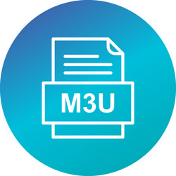 m3u file document icon vector