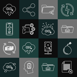 set line share file bomb ready to explode folder vector image