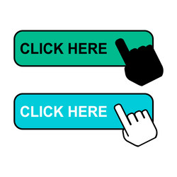 Set of click here web button internet flat vector