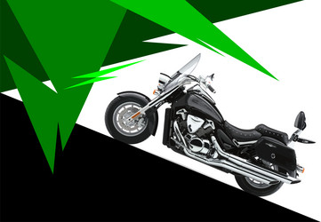 abstract background with motorcycle image 3d hand Vector Image