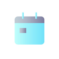 calendar flat gradient color ui icon vector image