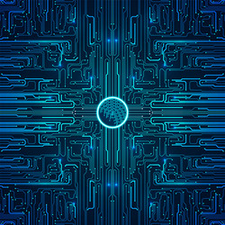 cyber security by dint of fingerprint scanning vector image