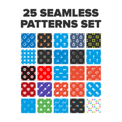 Seamless patterns set vector