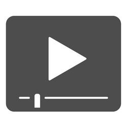 Video content media file play player solid icon vector