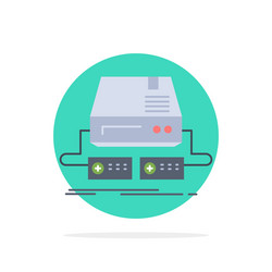 console game gaming pad drive flat color icon vector image