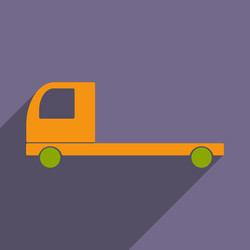 flat with shadow icon and mobile application car vector image