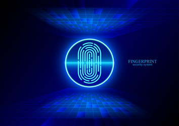 graphics design fingerprint concept security vector image